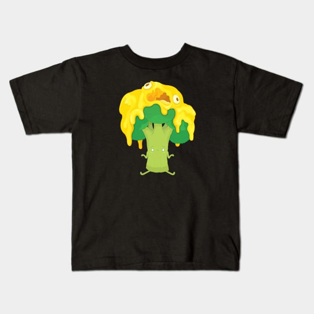 Cheesy Broccoli Kids T-Shirt by Sam Potter Design